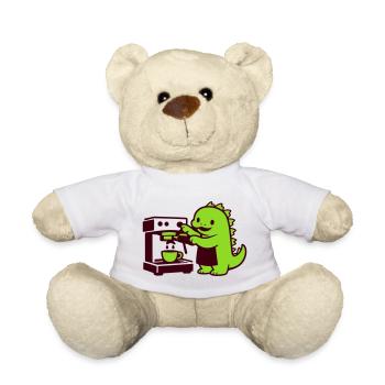 Cute Coffee Dragon - Teddy Bear - white - Front