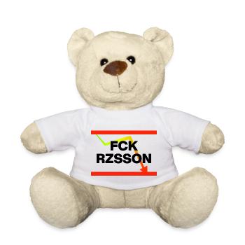 FCK RZZSSN! FUCK REZEESSION FOR ALL GERMANY - Teddy Bear - white - Front