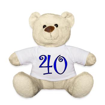 40. 40 JAHRE. 40-JÄHRIGES JUBILÄUM. 40-JAHRESJUBILÄUM - Teddy - Weiß - Vorne