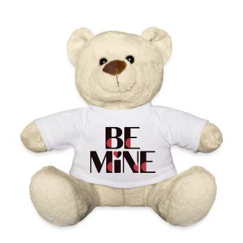 Be Mine Red Accents - Teddy Bear - white - Front