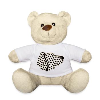 Dogs Love Heart - Teddy Bear - white - Front