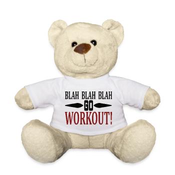 Blah Blah va t’entraîner - Nounours - blanc - Devant