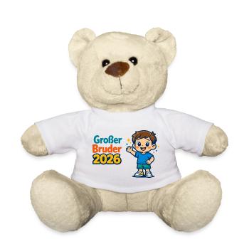 Großer Bruder 2026 Kinder Geschenk - Teddy - Weiß - Vorne