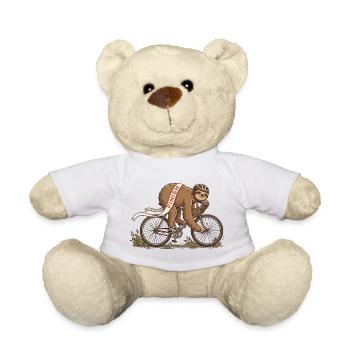 Radfahrer Shirt für Ausdauer Fans - Teddy - Weiß - Vorne