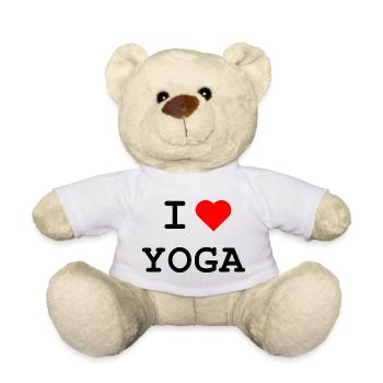 I love Yoga - Ich liebe Yoga - Teddy - Weiß - Vorne
