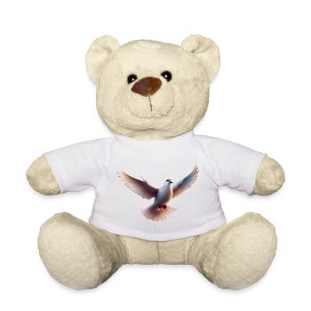 White dove in flight - Teddy Bear - white - Front
