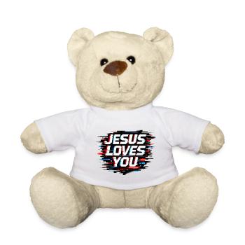 Jesus Loves You - Teddy - Weiß - Vorne