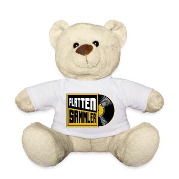 Platten Sammler Vinyl Liebhaber - Teddy - Weiß - Vorne