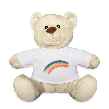 Rainbow Brush Sheet - Teddy Bear - white - Front