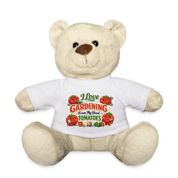 I Love Gardening From My Head Tomatoes Shirt - Teddy - Weiß - Vorne