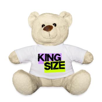 King Size Urban Streetwear – Statement Meme Design - Teddy - Weiß - Vorne