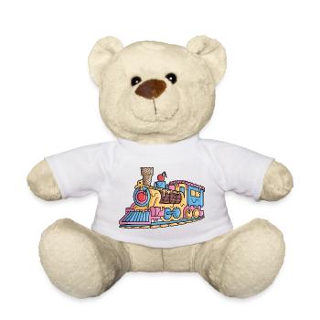 Dampflok Eiscreme Modelleisenbahn Eisenbahn - Teddy Bear - white - Front