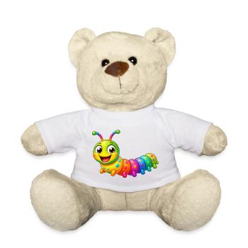Colorful Caterpillar Cartoon Funny Animal - Teddy Bear - white - Front