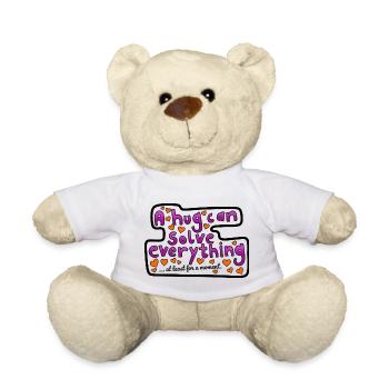 A hug can help - Teddy Bear - white - Front