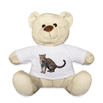 Artistic Leopard - Teddy Bear - white - Front