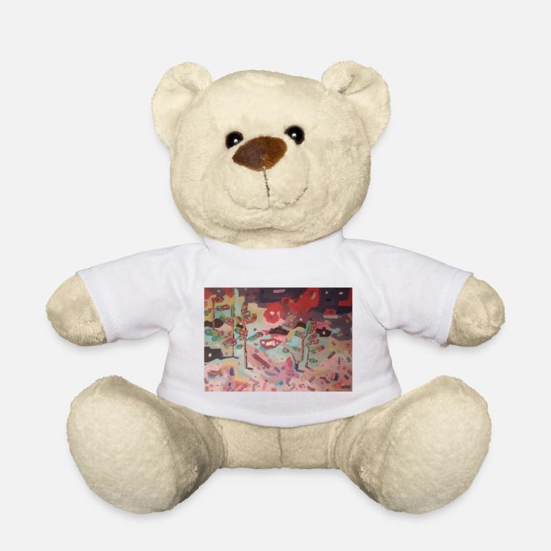 Jardin abstrait des couleurs - Nounours - blanc