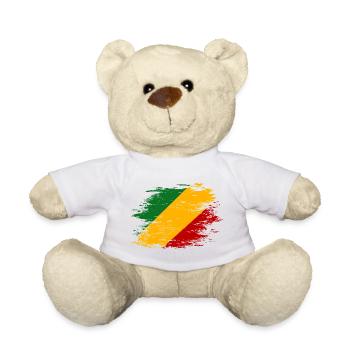 Kongo_Flagge_used - Teddy - Weiß - Vorne