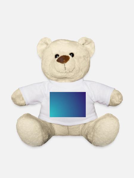 Kreisender Cyan-Violett Gradient - Teddy - Weiß