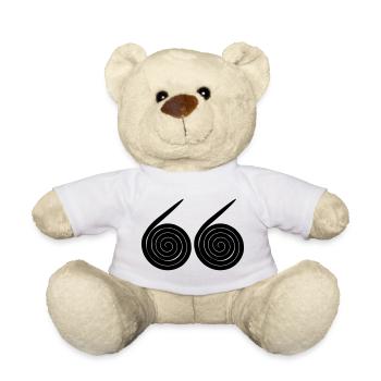 Zahl 66 Schnecken - Teddy - Weiß - Vorne