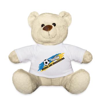 Bosnia Football Trikot Supporter Bosnia Soccer Fo - Teddy - Weiß - Vorne