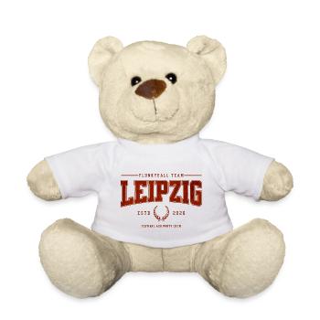 T-shirt classique de l’équipe Flunkyball Profi de Leipzig - Nounours - blanc - Devant