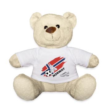 Norvège Football Maillot Supporter Norway Foot - Nounours - blanc - Devant