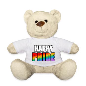 Happy Pride Rainbow Letters - Teddy - Weiß - Vorne