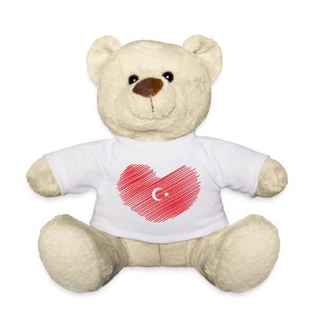 TÜRKEI TÜRKIYE TÜRKISCHE Europa Sport Fan - Teddy - Weiß - Vorne