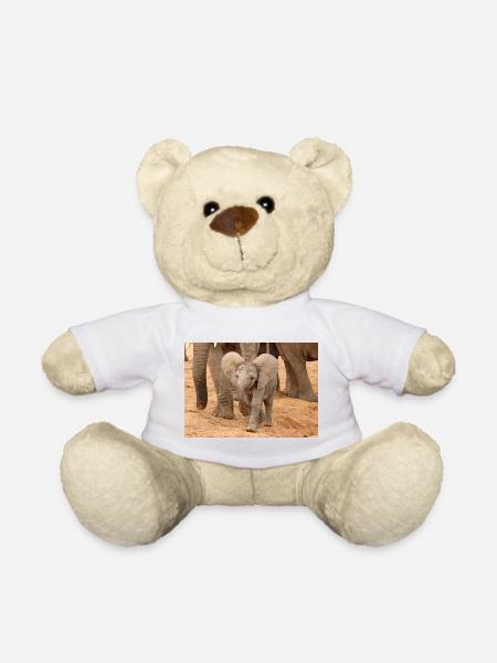 Kleines Elefantenbaby in Afrika - Teddy - Weiß