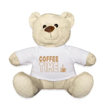 Coffee Time, Genuss aus der Kaffeetasse - Teddy - Weiß - Vorne