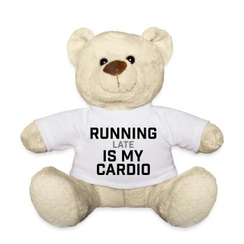 Courir en retard, c’est mon cardio qui le dit - Nounours - blanc - Devant