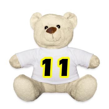11 Number Symbol - Teddy Bear - white - Front