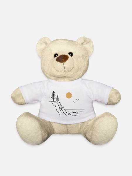 Küstenklippen Sonne - Teddy - Weiß