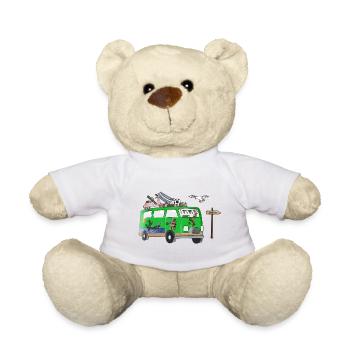 Italien Camper Motiv Vanlife Camping Urlaub - Teddy - Weiß - Vorne