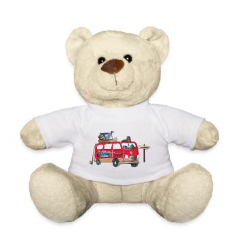 Kanada Camper Motiv Vanlife Camping Urlaub - Teddy - Weiß - Vorne