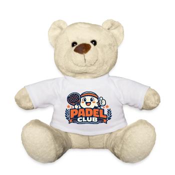Mascotte du club de padel comique - Nounours - blanc - Devant