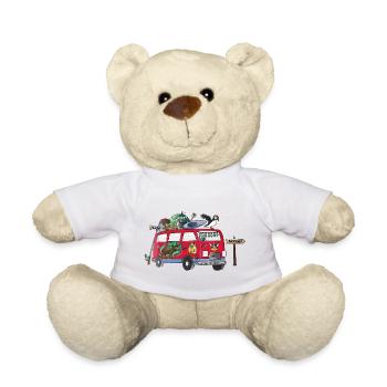Norwegen Camper Motiv Vanlife Camping Urlaub - Teddy - Weiß - Vorne