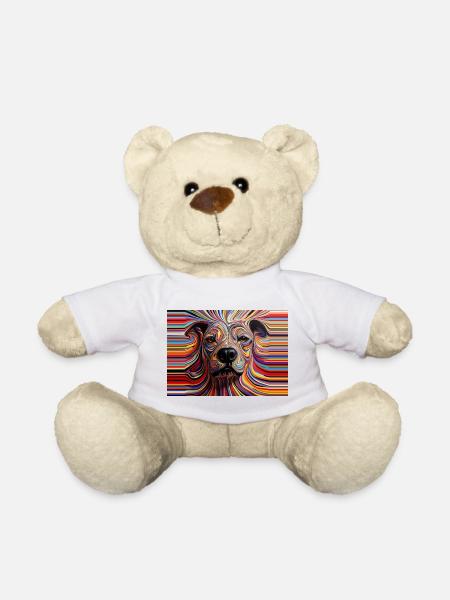 Psychedelisches Staffie – 128 - Teddy - Weiß