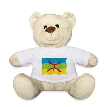 Drapeau amazigh - Nounours - blanc - Devant