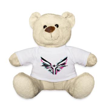 Glitch Angel Dark Y2K Streetwear - Teddy Bear - white - Front