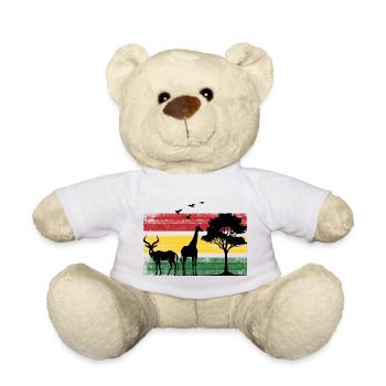 Afrika Safaritour Tiere Africa Five Urlaub - Teddy - Weiß - Vorne