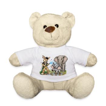 Bunny Punk Tierpfleger — Wasserhelden Elefant  - Teddy - Weiß - Vorne