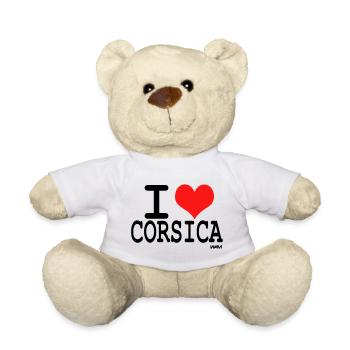 i love corsica - couleurs personnalisables - Nounours - blanc - Devant