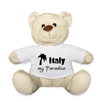 Italie Paradis Italie, vacances, voyage, cadeau - Nounours - blanc - Devant