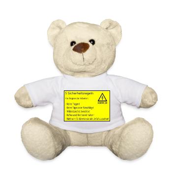 5 Sicherheitsregeln Elektriker lustig - Teddy - Weiß - Vorne
