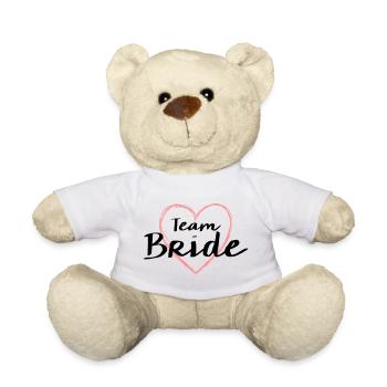 Team Bride Heart Bachelor Party - Teddy Bear - white - Front