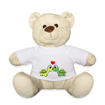 Turtles Turtles Love - Teddy Bear - white - Front