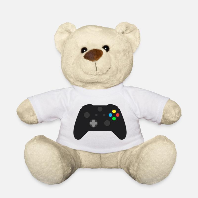 Dark Gamepad Neon Buttons - Teddy Bear - white