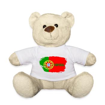 Portugal Drapeau / Cadeau Lisbonne Europe occidentale - Nounours - blanc - Devant