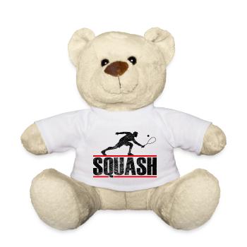 Squash Joueur Squash Shirt - Nounours - blanc - Devant